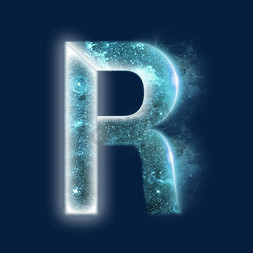 炫酷光效分割字母R