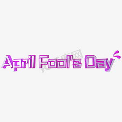 April Fool's Day愚人节4.1立体C4D艺术字