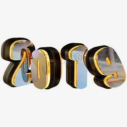 2019新年过年立体C4D字