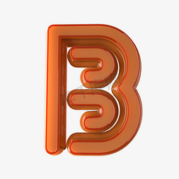 3D创意英文字母玉石效果B