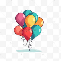 卡通小装饰装饰气球彩色漂浮元素