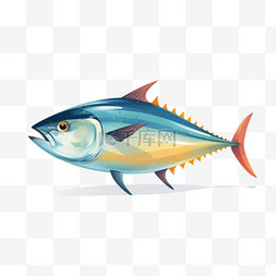 海洋鱼类手绘图片_鱼海洋生物免扣素材手绘