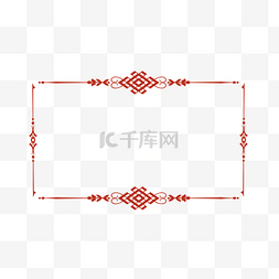 节日装饰矢量图片_春节新年中国风红色矢量边框元素