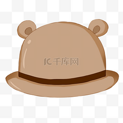 创意帽子图片_黄色的小熊帽子插画