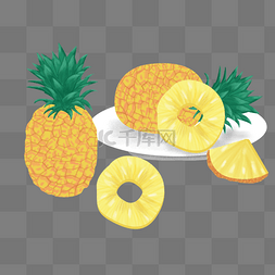 小菠萝菠萝图片_水果主题之菠萝手绘插画