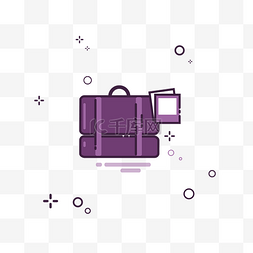 男包图片_ 紫色公文包