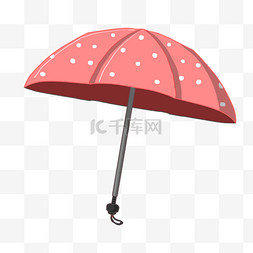 红色的旅行雨伞插画