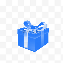 心形盒礼物图片_蓝色礼品盒
