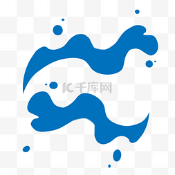 海浪图片_矢量蓝色水纹