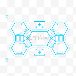 效果图案图片_科技感线条正五边形规则装饰图案