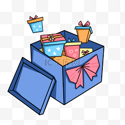 小礼品礼物盒包装盒插画