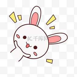 卡通人物图片_小清新动物可爱兔子png