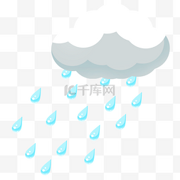 手绘雨水插画图片_手绘雨水春雨插画