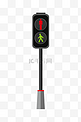 手绘交通人行道红绿灯插画