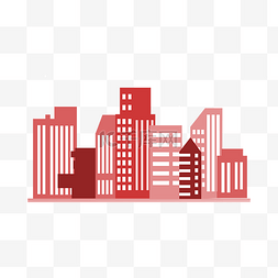 建筑效果图素材图片_矢量手绘卡通高楼城市