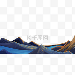 风景手绘插图图片_矢量卡通手绘山丘