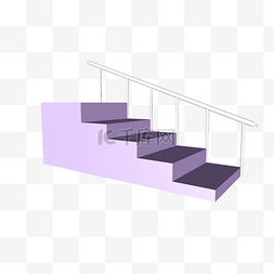 一些干净的紫色台阶
