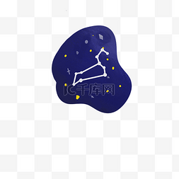 十二星座星星排样素材