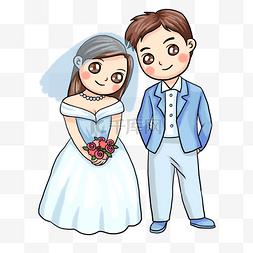 婚纱图片_唯美婚纱西装婚礼插画