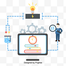 物理齿轮图片图片_矢量平面教学图