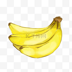 手绘黄色香蕉卡通