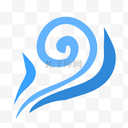 logo标识图片_蓝色海面波浪