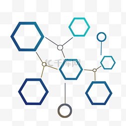 eps格式图片_化学分子平面图素材元素