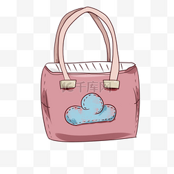 粉色的手提包插画