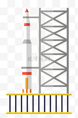 航天梦火箭发射插画