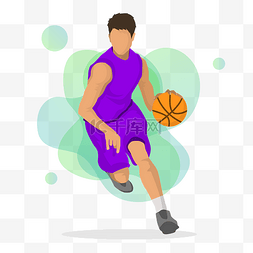 卡通篮球运动员图片_篮球运动的人矢量素材