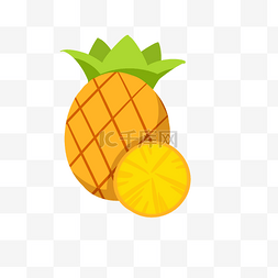 夏日美味水果菠萝插画