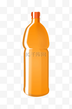 夏日新品橙汁饮品图片_橙汁塑料瓶装饰插画