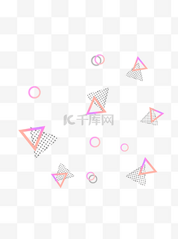 漂浮三角形图片_炫酷电商淘宝渐变几何漂浮元素PNG