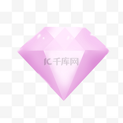 方形锆石图片_卡通创意粉色钻石