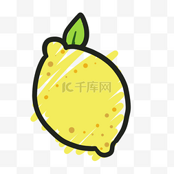 柠檬橙子图片_可爱卡通涂鸦柠檬png免抠