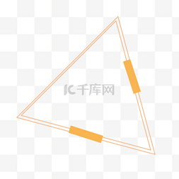 端午节边框图片_手绘创意橘色渐变三角形边框