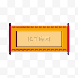 复古中国背景图片_手绘中式卷轴复古花纹仿古卷轴