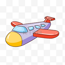 手绘彩色小飞机