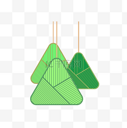 端午简约偏平风粽子矢量图