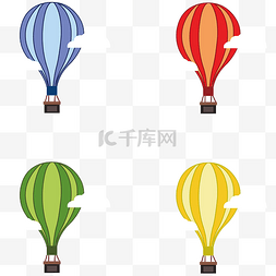 卡通矢量热气球图片_矢量卡通手绘热气球下载