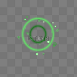 发光光效素材图片_绿色圆圈发光光效