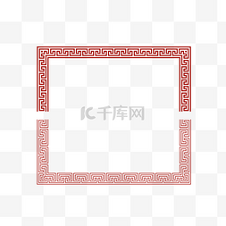 国风文艺图片_春节新年中国风红色矢量边框元素