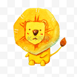 黄色的老虎手绘插画