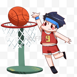 健身运动的人物图片_打篮球运动的小男孩