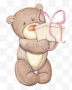 卡通可爱的玩具熊矢量手绘素材