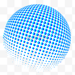 蓝色波点球体