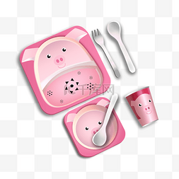 粉色小猪图片_粉色小猪餐具
