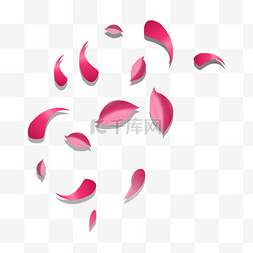 淡雅中国风背景图片_漂浮粉色花瓣元素