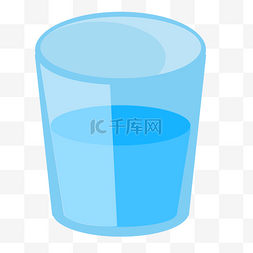 水杯图片_蓝色水杯插画