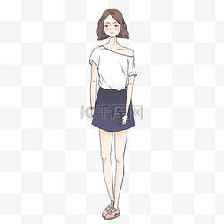 时尚女孩服装图片_时尚欧美风服装设计图插画